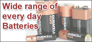 A wide selection of every day use batteries